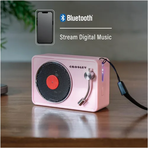 Vista 4 de Crosley CR3029A-PI - Mini altavoz portátil con Bluetooth, color rosa