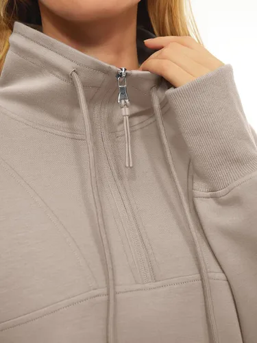 Vista 4 de AUTOMET Sudaderas de gran tamaño con capucha de forro polar para mujer, camisas de manga larga, ropa de otoño con bolsillo
