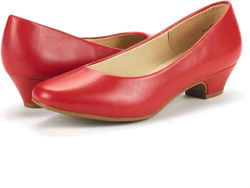 Vista 3 de Dream Pairs - Zapatos de tacón alto Mila Low Chunky para mujer