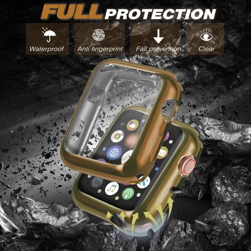 Vista 2 de ORIbox Funda ultradelgada compatible con Apple Watch Series 3 y Apple Watch Series 2, TPU HD, funda protectora completa resistente a los arañazos