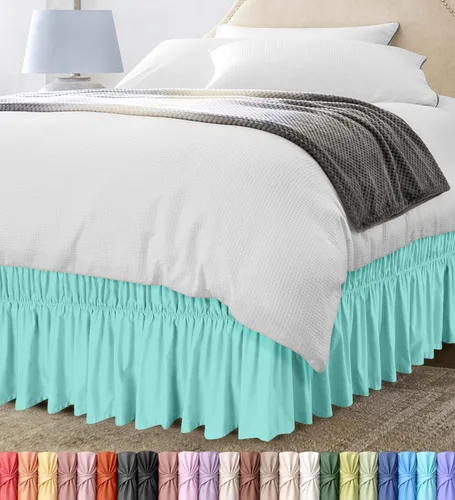 Vista 13 de Utopia Bedding Falda de Cama Elástica Twin - Volante de Fácil Colocación - Falda de Cama de Microfibra con Cinturón Elástico Ajustable Caída