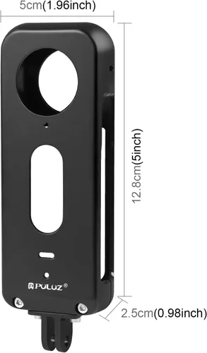 Vista 2 de PULUZ Funda protectora de metal para Insta360 X3 + protector de lente de silicona a prueba de golpes, anticaída, protección completa para carcasa