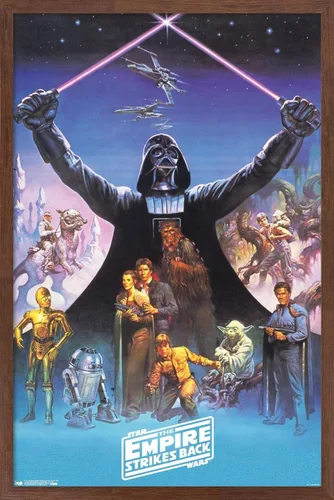 Vista 17 de Trends International Star Wars: The Empire Strikes Back 40th - Póster de pared de Darth Vader, 14.725 x 22.375 pulgadas, versión enmarcada de madera