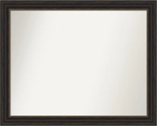 Vista 776 de Amanti Art Espejo de pared personalizado no biselado (25 x 25 pulgadas), marco de bronce acentuado, varios tamaños personalizados, espejo de baño