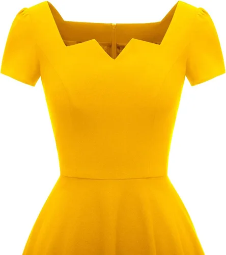 Vista 4 de Girstunm - Vestido para el té clásico, manga corta, con bolsillos, para mujer