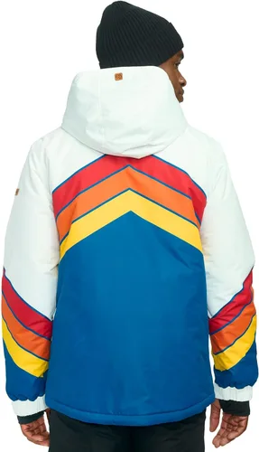 Vista 2 de Tipsy Elves Chaquetas de esquí para hombre - Divertidas y coloridas prendas de esquí con capucha impermeables para adultos