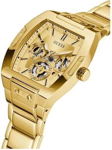 Vista 4 de GUESS Reloj multifunción con esfera expuesta en tono dorado para hombre Oro