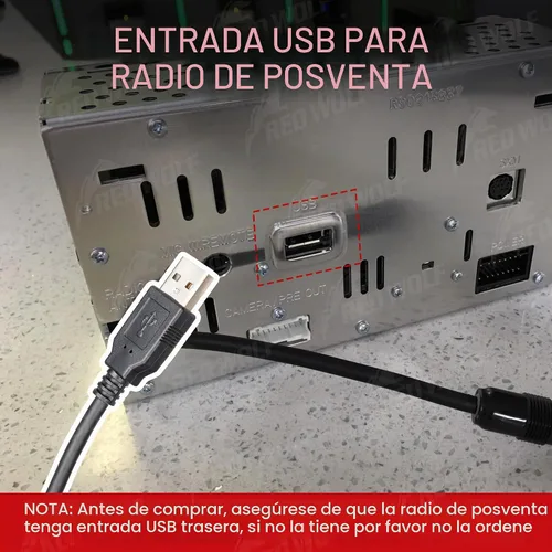 Vista 5 de RED WOLF Cable estéreo de fábrica para coche, puerto USB, arnés de cableado de retención para Nissan 2015-2022 Frontier Titan Sentra Retain OE