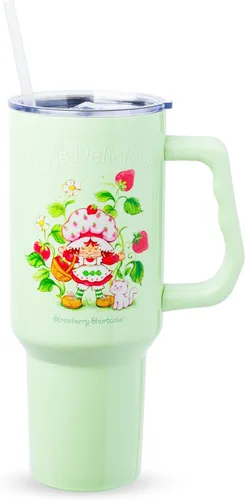 Vista 15 de Silver Buffalo Betty Boop Core - Vaso de acero inoxidable con tapa para pajilla, tapa, popote y asa, 40 onzas