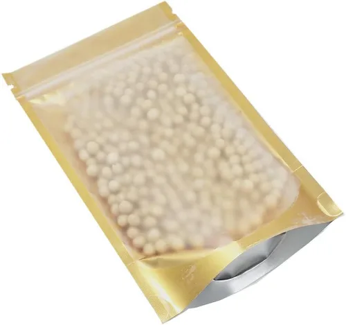 Vista 2 de FERENLI - 50 bolsas de comida de Mylar mate de 3.9 x 5.9 pulgadas con cremallera Aluminum Foil Stand Up Pouches with Zipper Heat Sealable Reusable