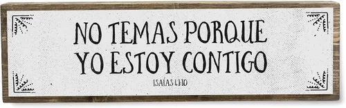 Vista 15 de Estad Quietos Y Conoced Que Yo Soy Dios – Versículo de la Biblia en Español – mensajes cristianos para decorar - Letrero de metal y madera