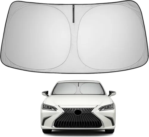 Vista 307 de Proadsy Parasol para parabrisas Rivian R1S 2022-2025 2026 de 4 capas plegable, protector de parasol frontal que bloquea los rayos UV, mantiene