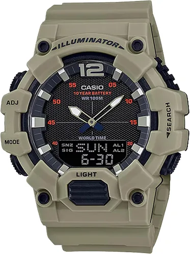 Vista 4 de Casio HDC-700-1AVCF Reloj clásico de cuarzo con pantalla analógica-digital para hombre Negro/Verde