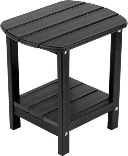 Vista 12 de Mesa auxiliar nalone Adirondack 16.5" Mesa lateral de exterior de plástico HDPE Doble mesa auxiliar Adirondack Mesa pequeña para patio (Aruba)