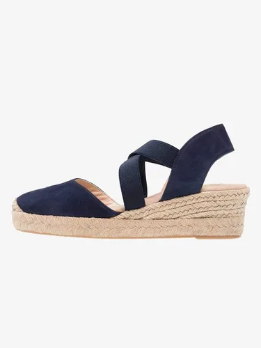 Vista 3 de Sandalias de tacón medio con plataforma con tiras elásticas cruzadas para mujer tipo esparteñas (personalizable)