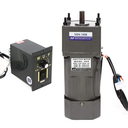 Vista 17 de 15W 10K AC110V 125 RPM Motor reductor de engranajes variable ajustable con controlador de velocidad para la industria
