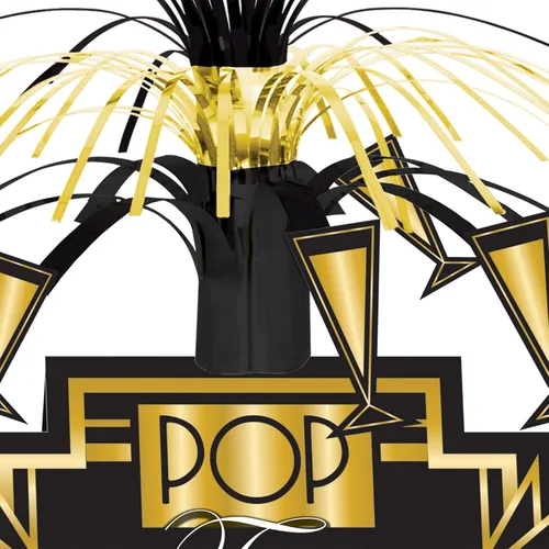 Vista 3 de Beistle Centros de mesa de 3 piezas de decoración de los años 20 para suministros de fiesta temática de Gatsby de los años 20, celebrando contigo