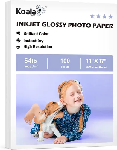 Vista 11 de Papel Fotográfico de Koala para Impresoras de Inyección de Tinta, Brillante, 4x6 Pulgadas, 100 Hojas, 54 lb, Papel para Fotos, 200 g/m²