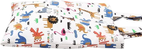 Vista 4 de Caixia - Bolsa de la compra de lona con estampado de animales felices