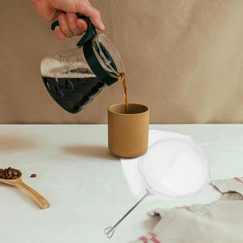 Vista 2 de DOITOOL Bolsas de filtro de malla ultra fina de 9 pulgadas, filtro reutilizable con marco de acero inoxidable, filtro de café, filtro de té, filtro