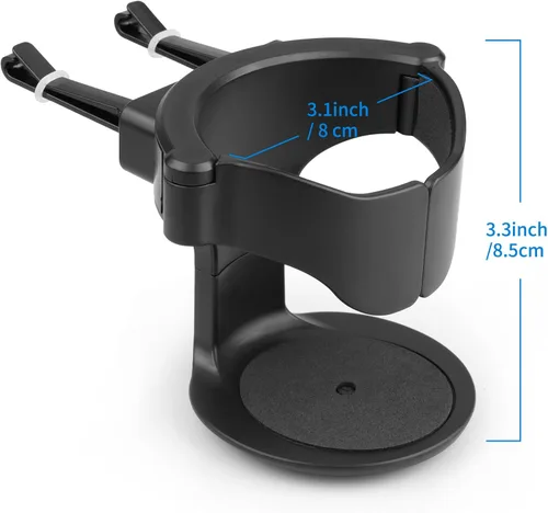 Vista 2 de QIIYCCE Portavasos para automóvil, expansor de portavasos para rejillas de ventilación de automóvil, soporte para cenicero de automóvil, adecuado