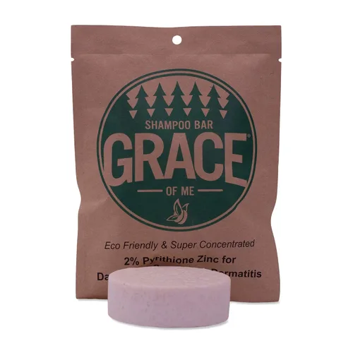 Vista 8 de Grace of Me - Barra de champú de zinc con piritiona al 2% con manteca de karité (4 onzas) (lavanda)