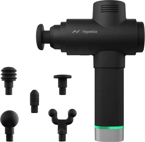 Vista 8 de Hyperice Hypervolt 2 Black - Con tecnología Quiet Glide, pistola de masaje de percusión de mano 3 velocidades, 5 cabezales intercambiables Ayuda