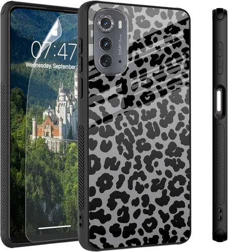 Vista 18 de Funda para Motorola Moto Edge 2022, cubierta trasera de vidrio templado con protector de pantalla, funda protectora a prueba de golpes para Motorola