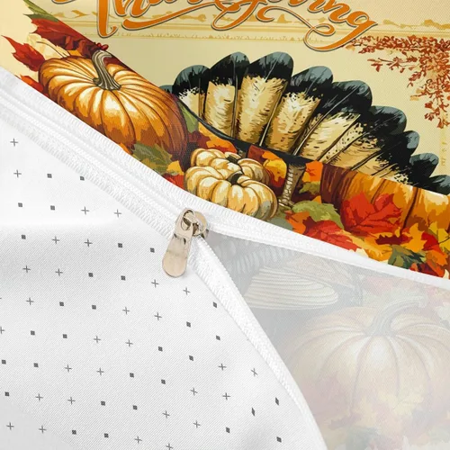 Vista 5 de Erosebridal Juego de funda de edredón individual de pavo de Acción de Gracias, juego de ropa de cama de calabaza y hojas de otoño para niños