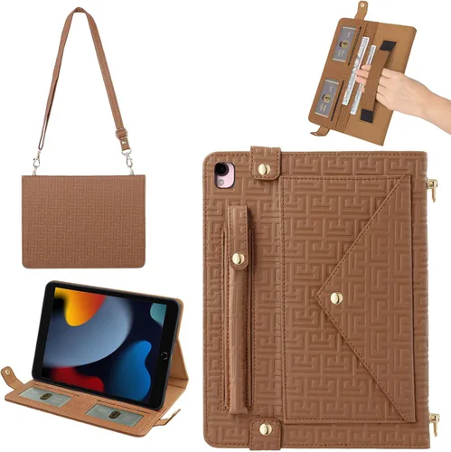Vista 106 de Funda tipo bolso para iPad mini de 5ª/4ª/3ª/2ª/1ª generación de 7.9 pulgadas, Techcircle funda ligera tipo folio con soporte bandolera con billetera