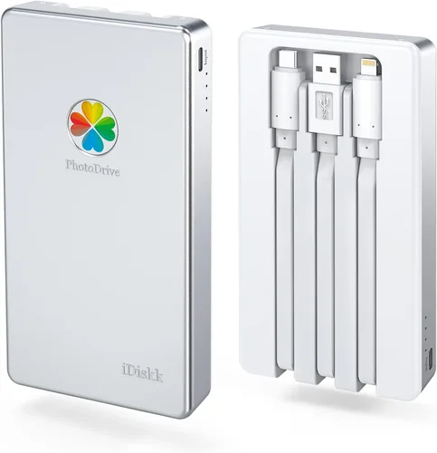 Vista 8 de iDiskk Certificado por App-le, Disco Duro Externo de 2TB, para iPhone iPad Teléfonos Android, MacBook, Computadora para Respaldo de Documentos