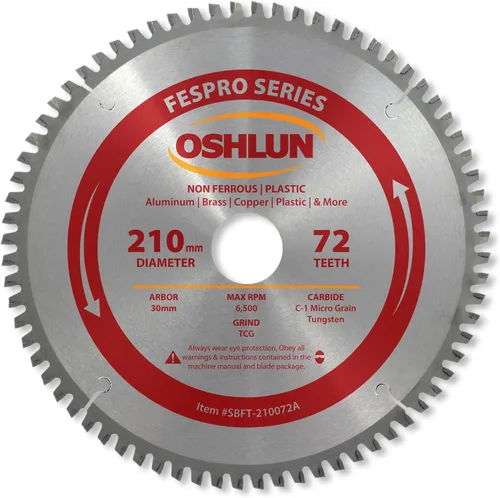Vista 3 de Oshlun SBFT-210036 8.268 in 36 dientes FesPro de uso general ATB hoja de sierra con eje de 1.181 in para Festool TS 75 EQ