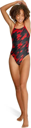 Vista 2 de Speedo Women's Swimsuit One Piece Powerflex Cross Back Printed Adult Team