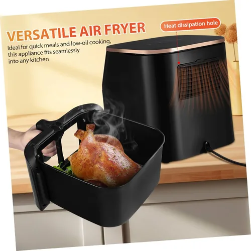 Vista 7 de Uonlytech Freidora de aire digital con pantalla táctil con calentamiento rápido y antiadherente apta para lavavajillas, cesta multiusos para comidas