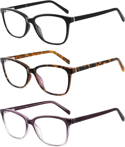 Vista 9 de Gafas de lectura bifocales para mujer, luz azul, lectores de computadora, parte superior transparente, marco de ojo de gato, elegante, moda