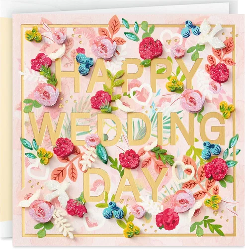 Vista 8 de Tarjeta de boda Hallmark Signature, Tarjeta de despedida de soltera, Tarjeta de compromiso (Confetti)