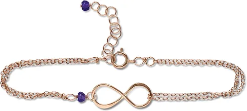 Vista 73 de Pulsera con dije de infinito con piedra natal, joyería hecha a mano, regalo para ella