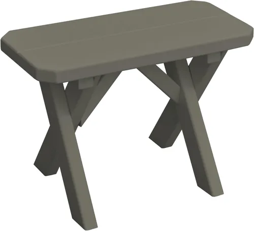 Vista 39 de Furniture Barn USA Pine - Banco cruzado de 2 pies, color negro