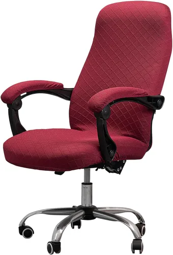 Vista 14 de Melaluxe Funda para silla de oficina con fundas para reposabrazos, funda elástica universal para silla de escritorio, fundas para silla