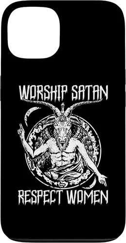 Vista 7 de Worship Satan Respect Women I Satanic Goat Head Case for iPhone 16