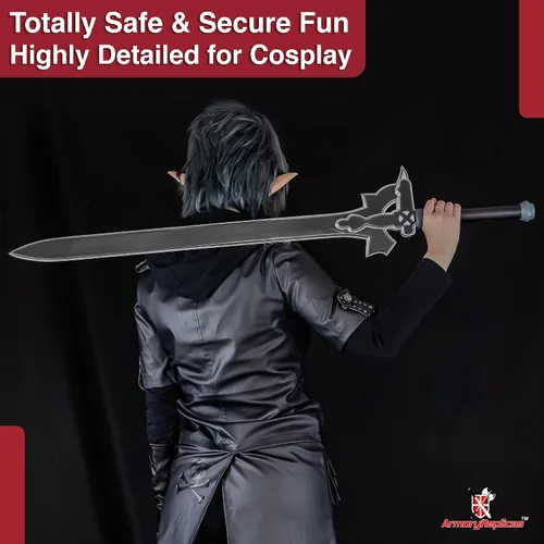 Vista 5 de Espada Elucidator del personaje de animé Kirito de espuma