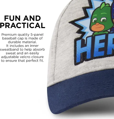 Vista 4 de PJ Masks boys Pj Masks Toddler Hat for Size 2-4 Or 4-7 Kids Baseball Cap Gray 2-4T US