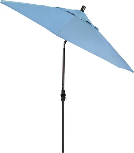 Vista 2 de California Umbrella GSCUF908117-5410 - Sombrilla redonda de 9 pies con poste de aluminio y varillas de fibra de vidrio para patio, 9 pies