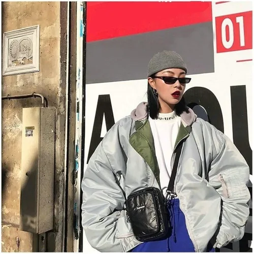 Vista 4 de mincl Gafas de sol de marco pequeño atrevido diseño de moda marco rectangular