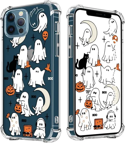 Vista 12 de Funda transparente de fantasma de Halloween (fantasma de Halloween, Google Pixel 7 Pro)