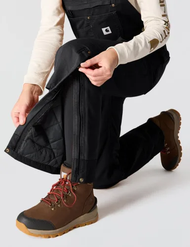 Vista 6 de Carhartt Overol con peto aislado de pato lavado de ajuste relajado para mujer Negro