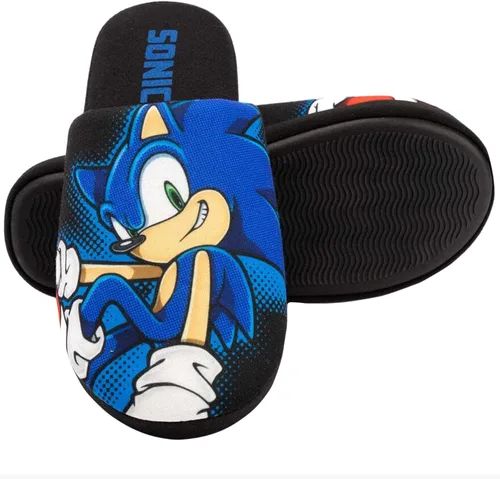 Vista 4 de Sonic The Hedgehog Pantuflas para hombre, mocasines de ajuste ancho