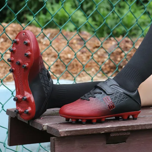 Vista 3 de brooman Zapatos deportivos de fútbol para niños y niñas, para exteriores