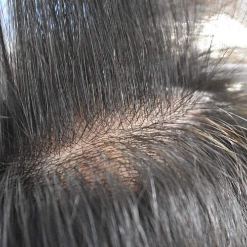 Vista 7 de Tupé para hombres Sistema de unidades de cabello humano real Cabello humano Hombre Tejido Pieza de pelo para hombres Toupee Hairpieces Piel ultra