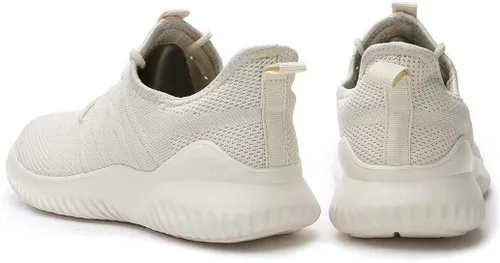 Vista 4 de KEEZMZ Womens Ladies Walking Running Shoes Slip On Lightweight Casual Tennis Sneakers Clothes Shoes Beige